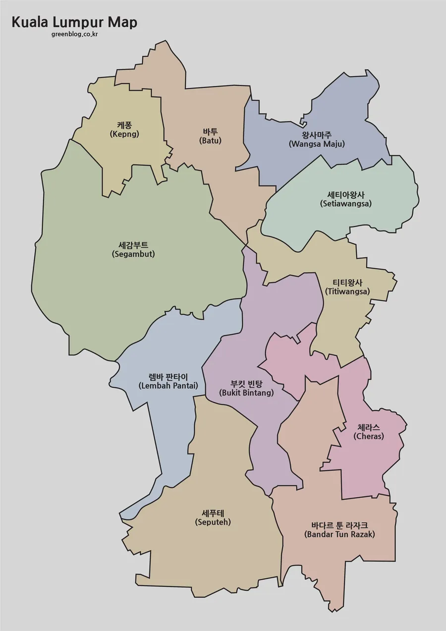 쿠알라룸푸르 지도
