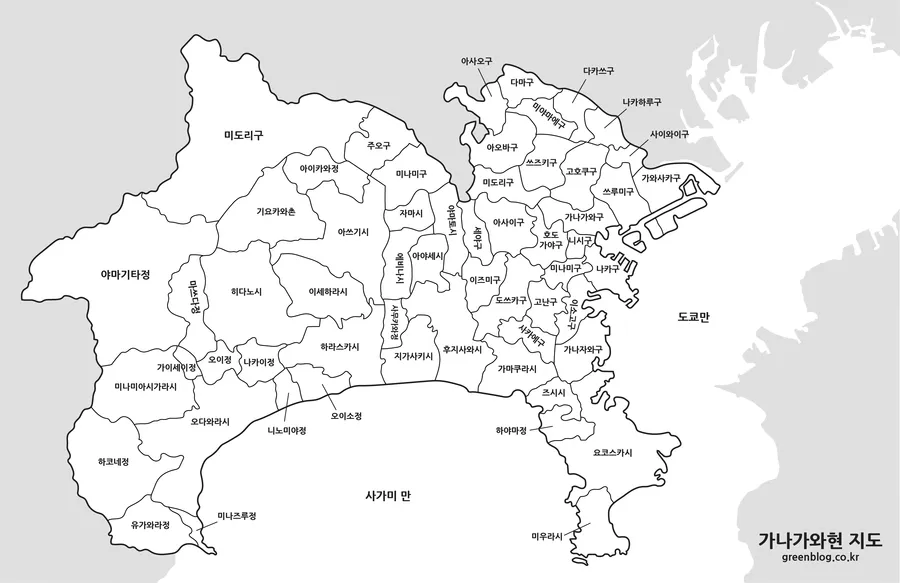 가나가와현 지도