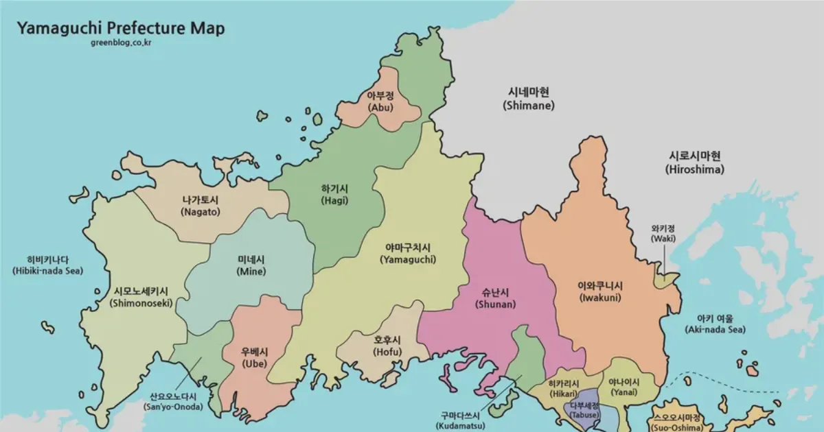 야마구치현 지도
