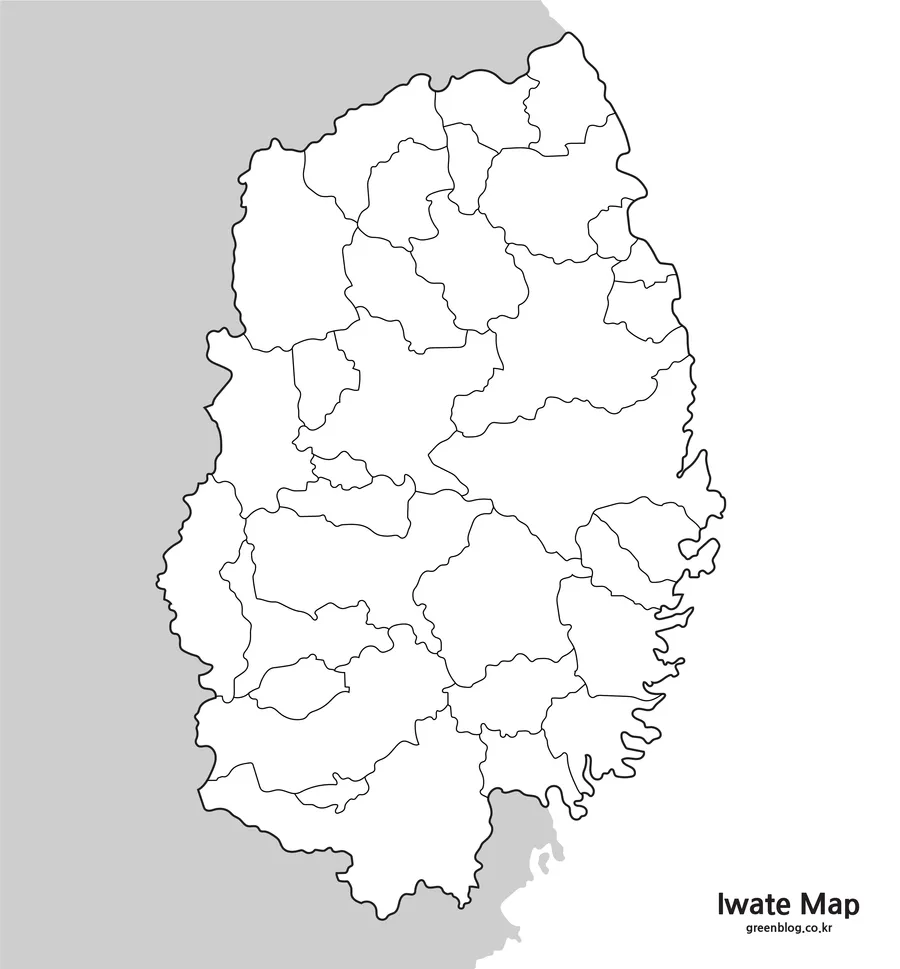 이와테현 지도