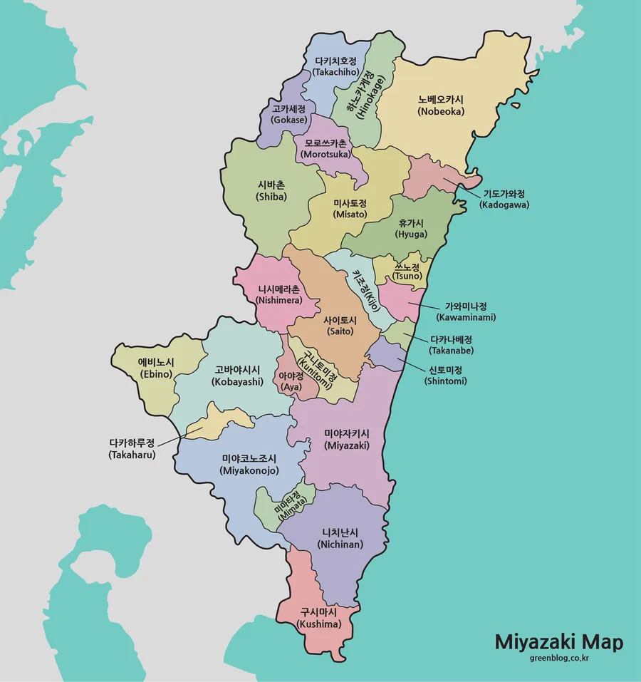 미야자키현 지도