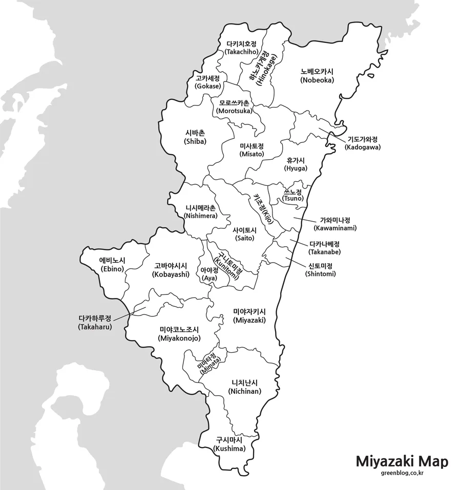 미야자키현 지도