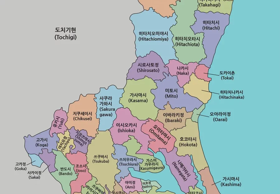 이바라키현 지도