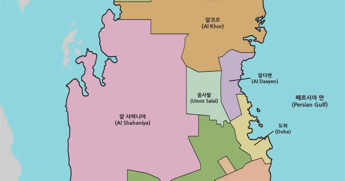 카타르 지도