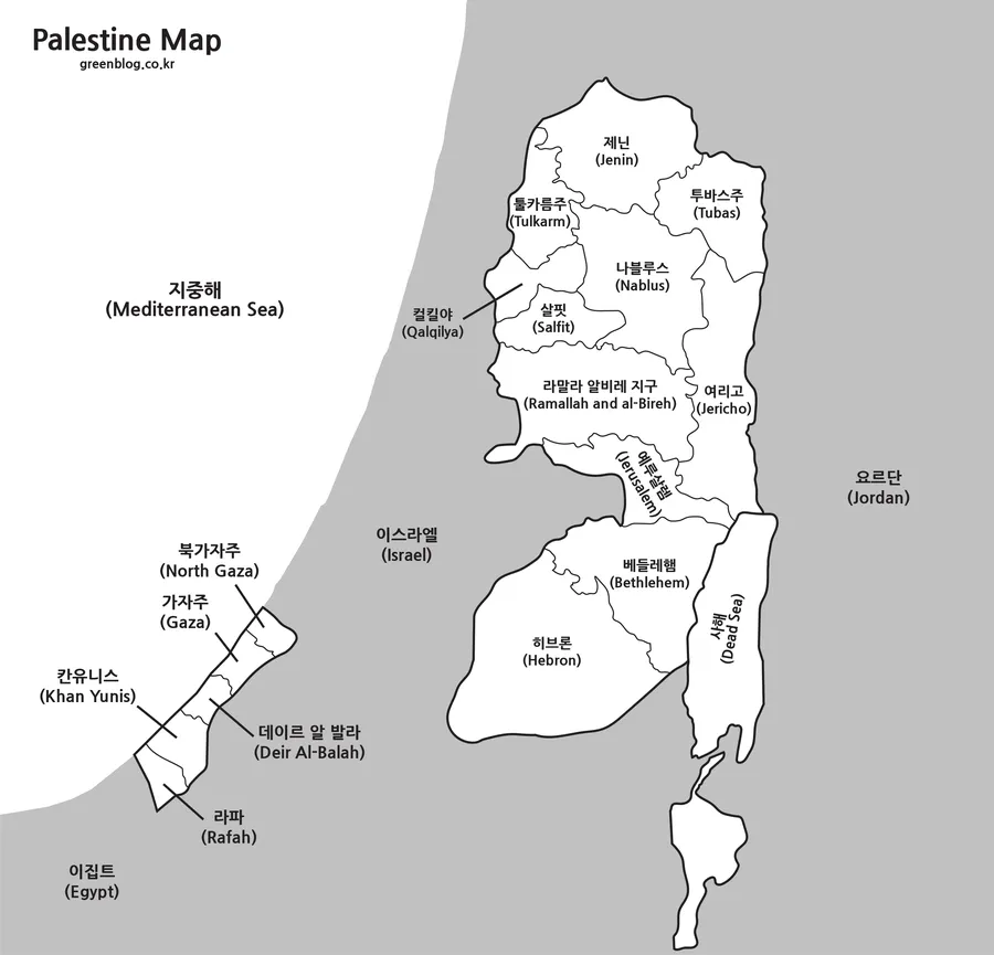 팔레스타인 지도