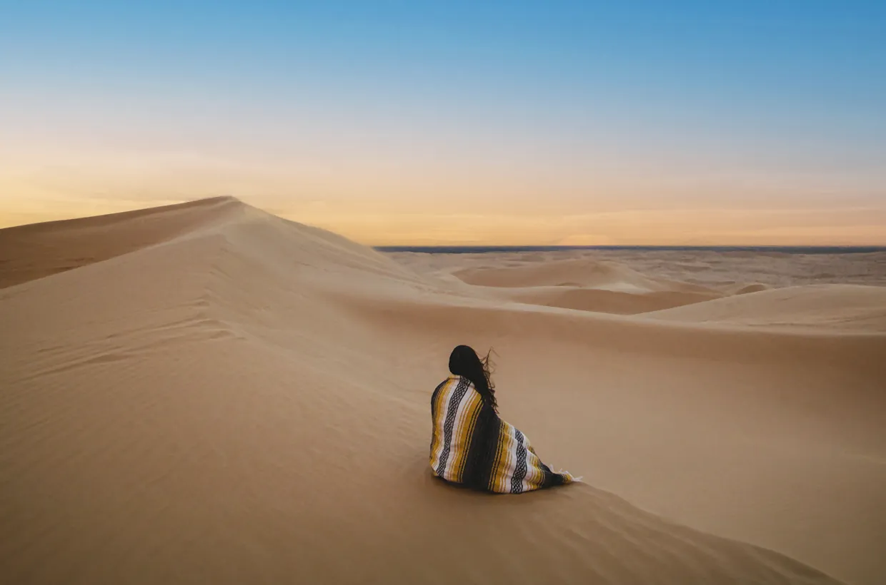 woman desert