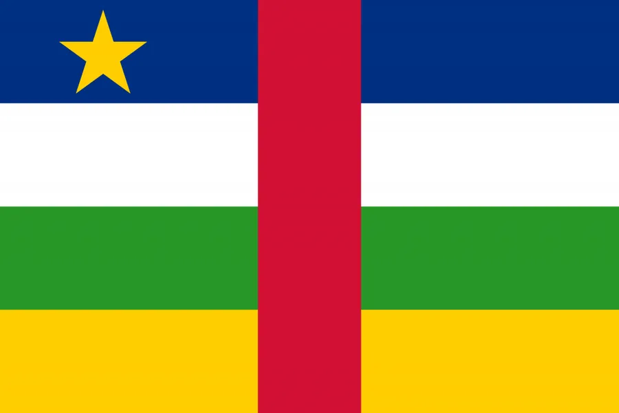 중앙아프리카 국기
