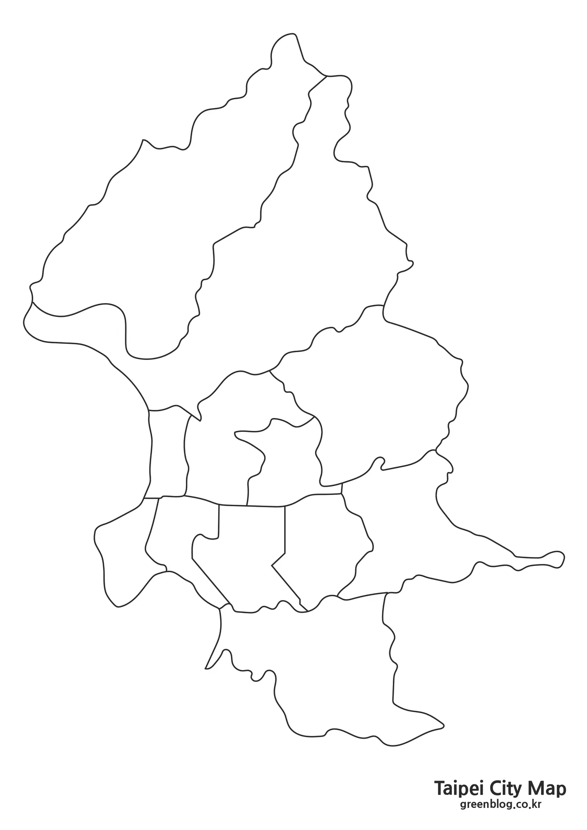타이베이 윤곽선 지도