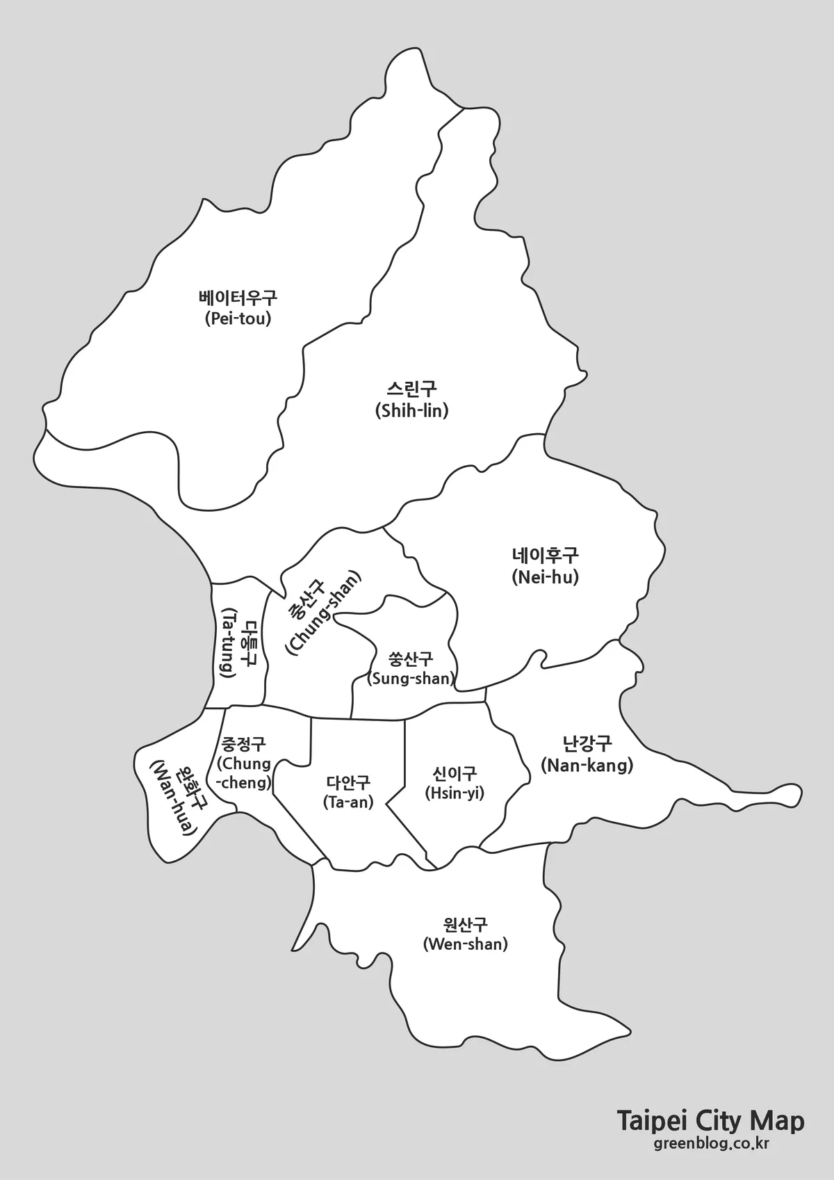 타이베이 기본 지도