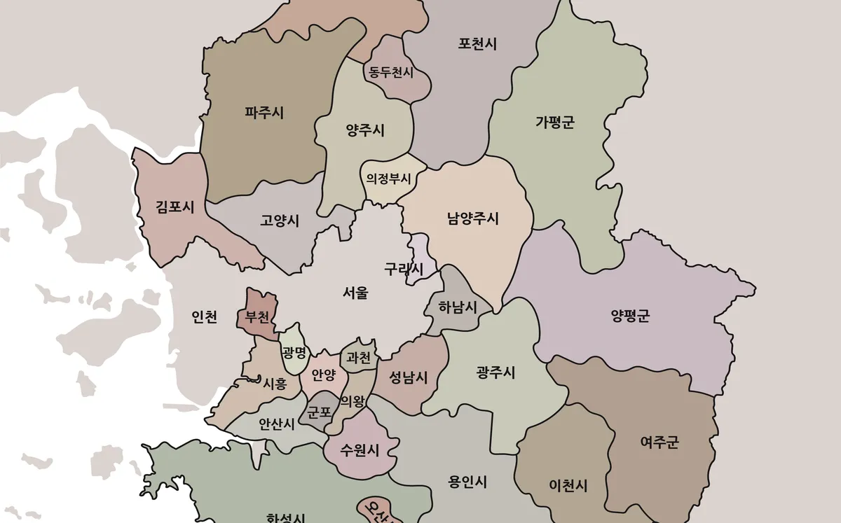경기도 지도 다운로드｜31개 시·군을 정리한 고화질 지도 3종 | GREEN MAP