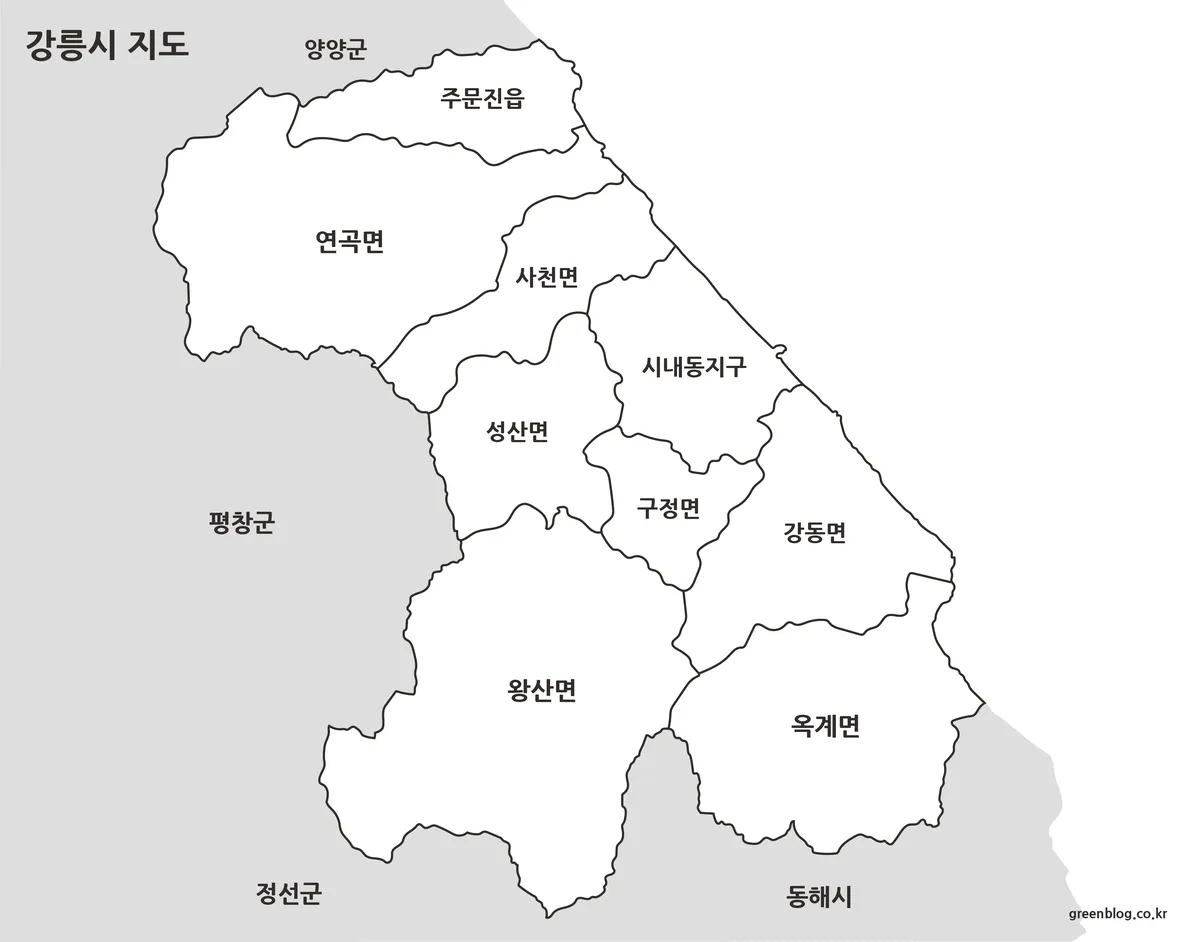 강릉시 지도