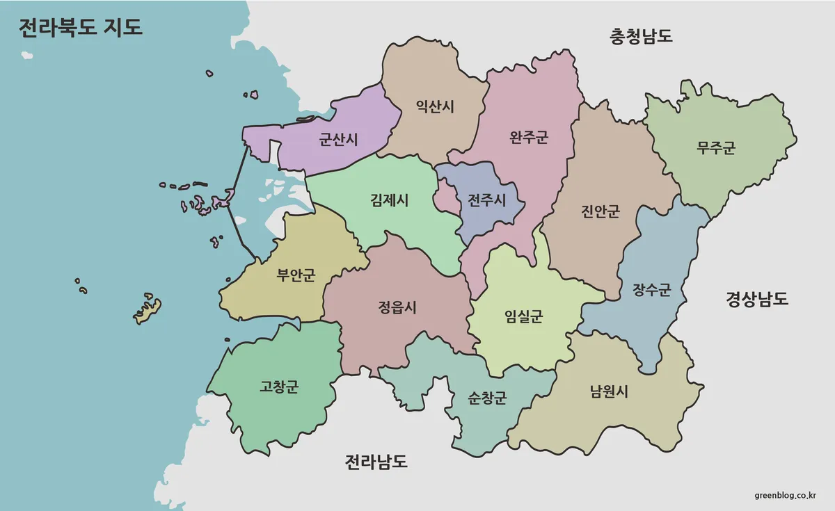 전라북도 지도