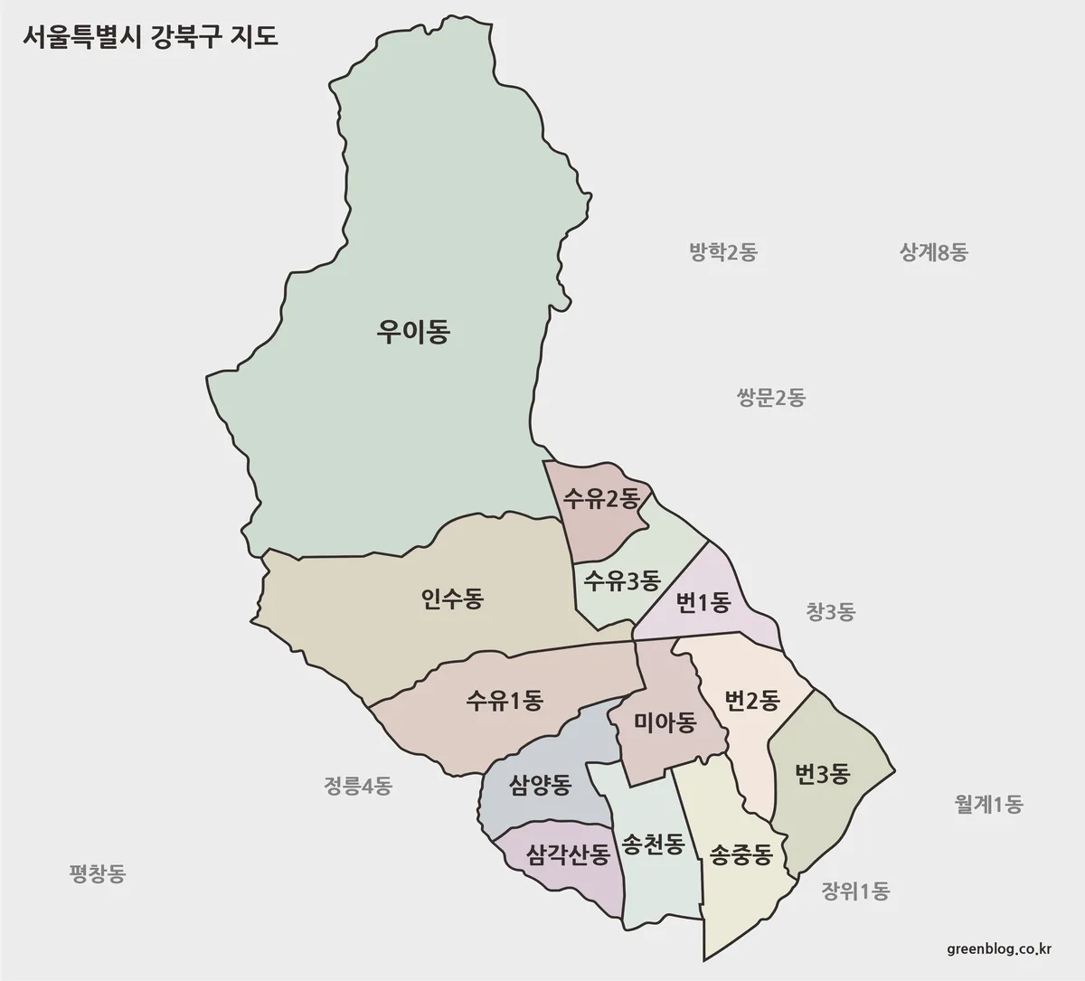 강북구 지도