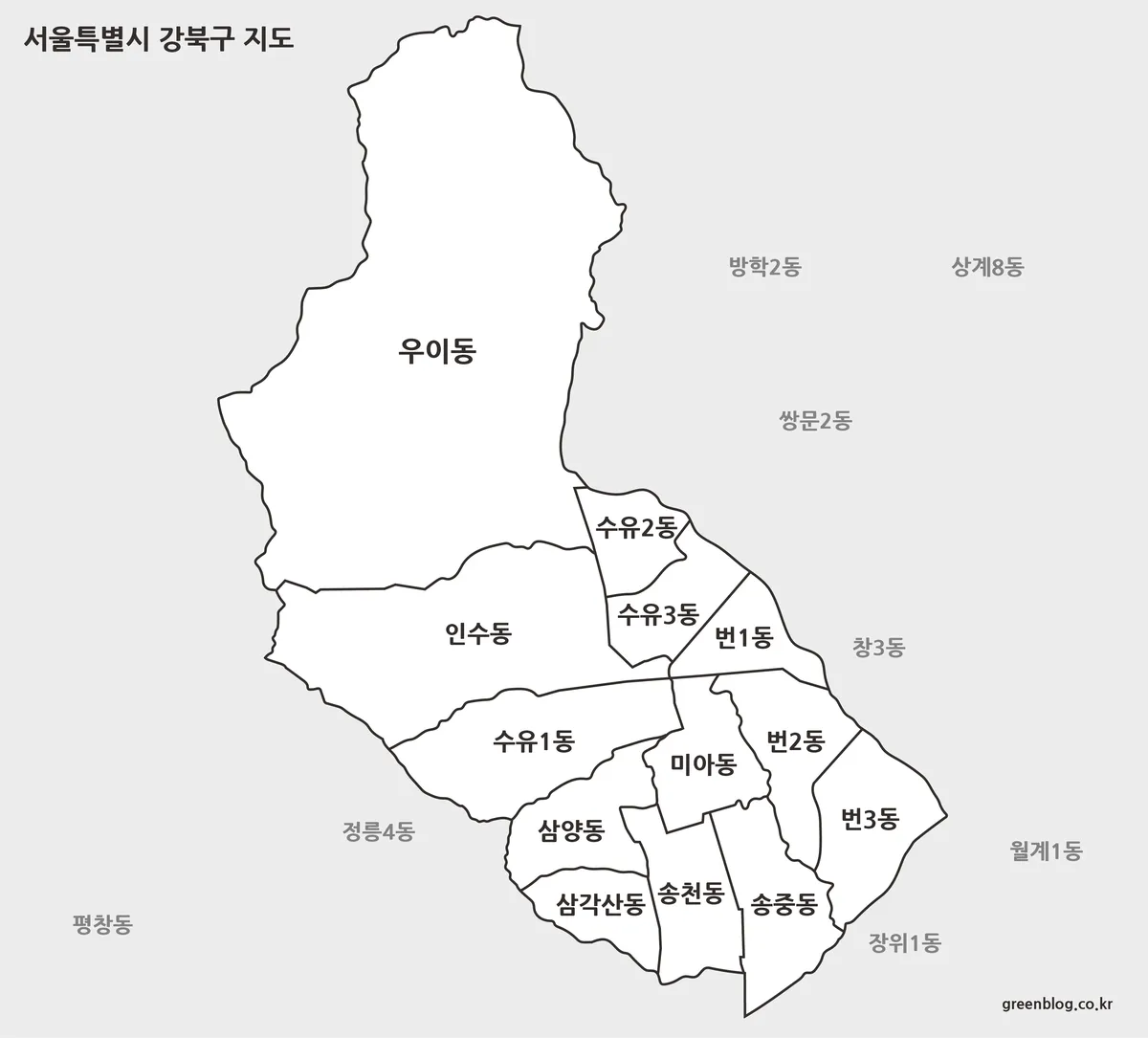 강북구 지도