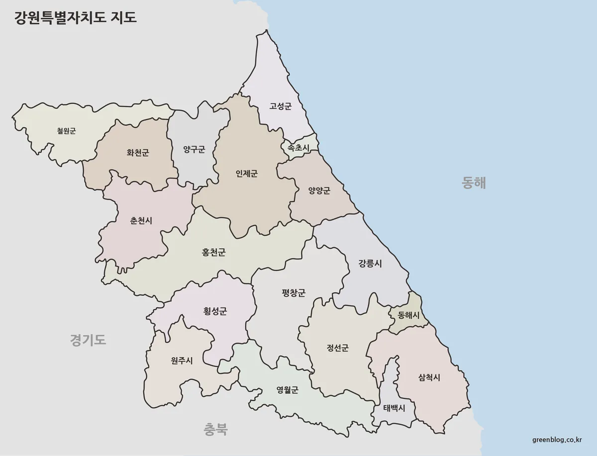 강원특별자치도 지도