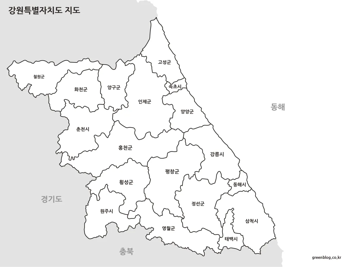 강원특별자치도 지도