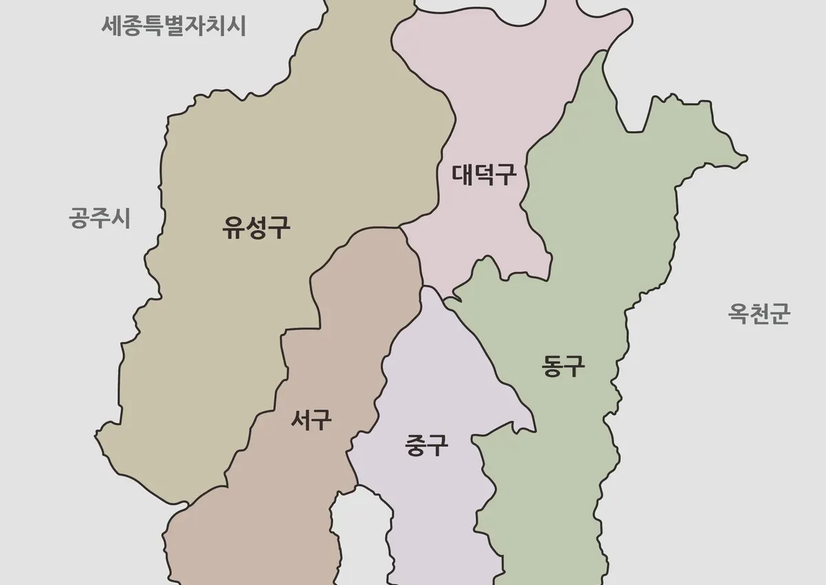 대전광역시 지도