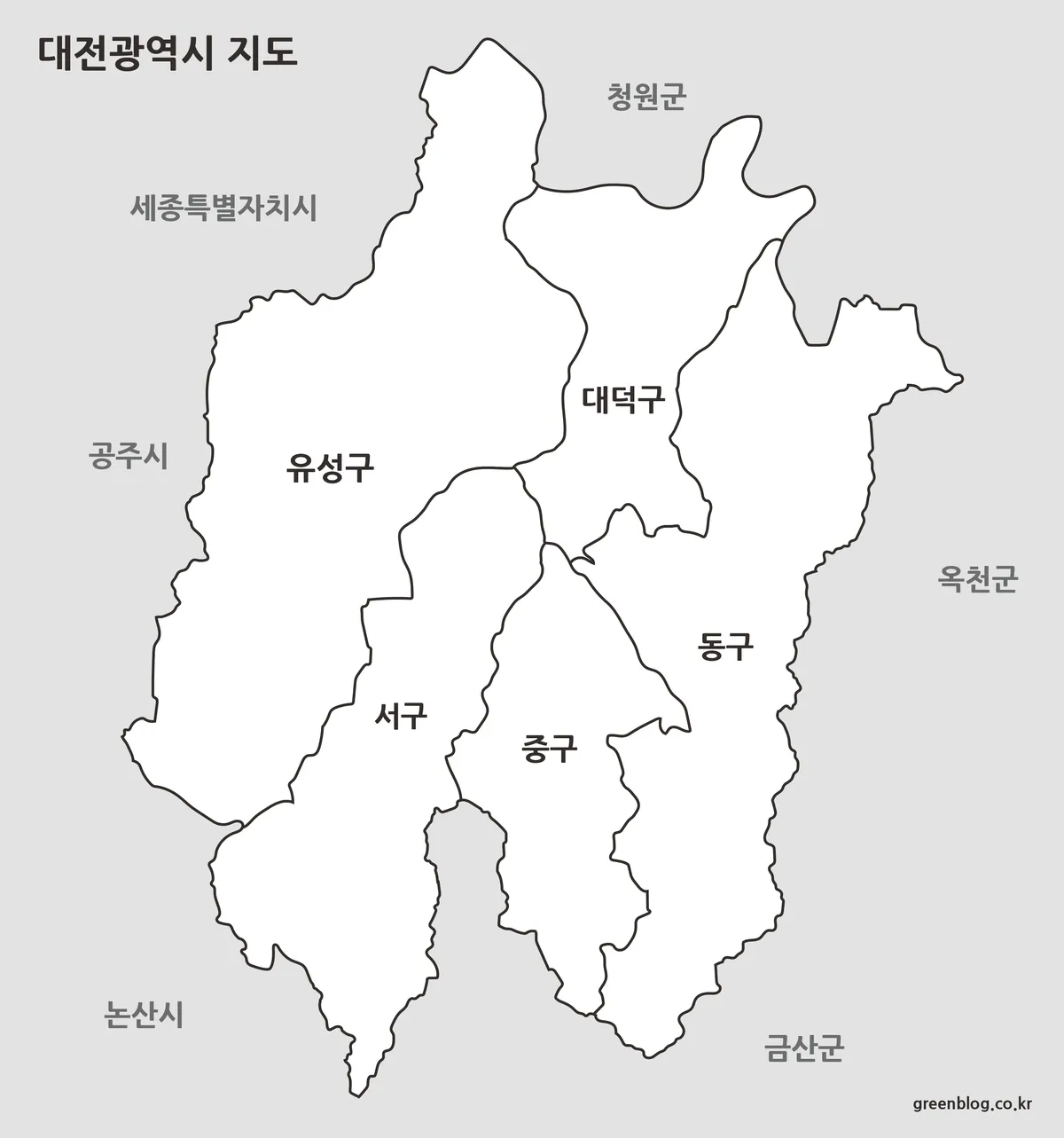 대전광역시 지도