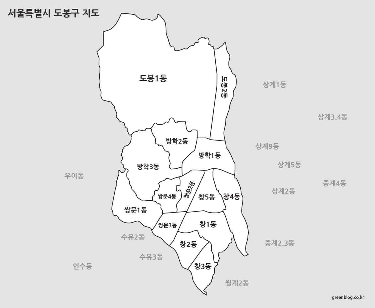 도봉구 지도