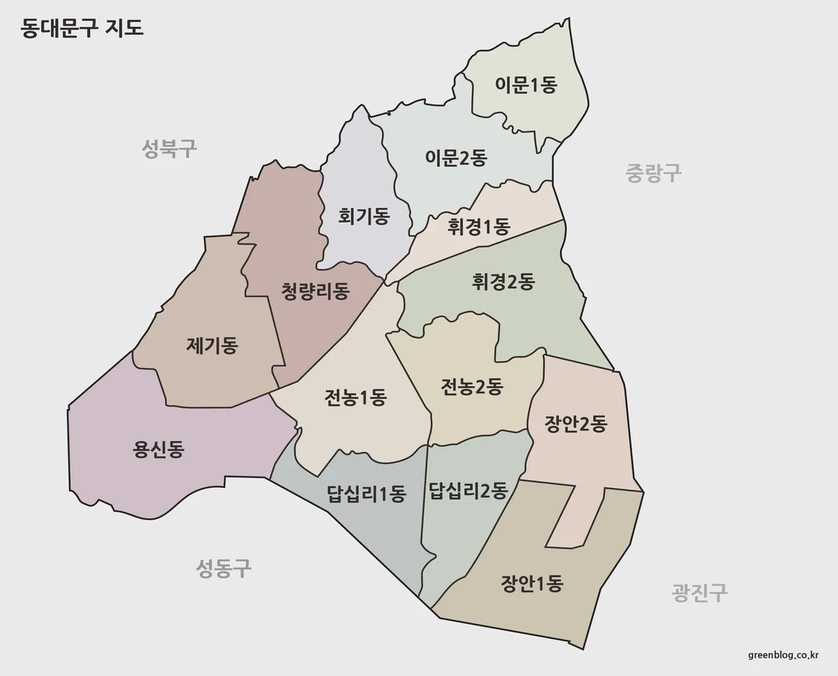 동대문구 지도