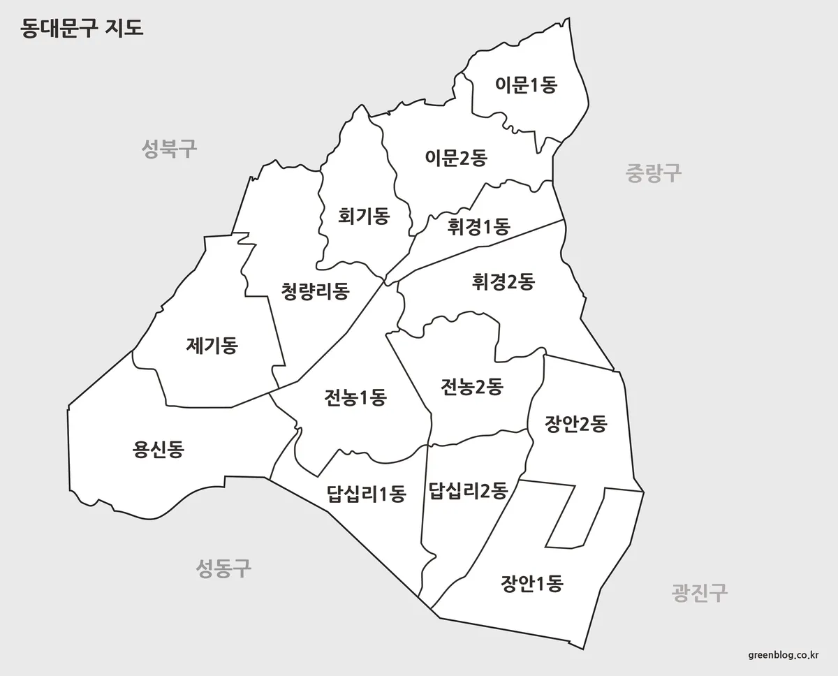 동대문구 지도