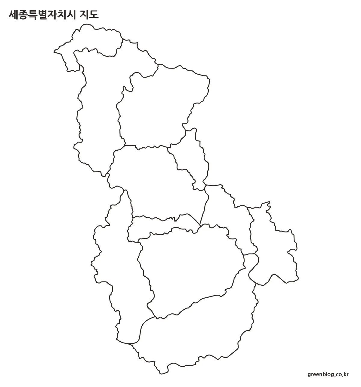 세종특별자치시 지도