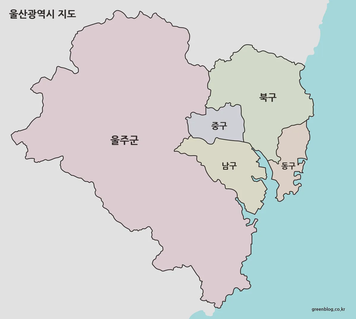 울산광역시 지도