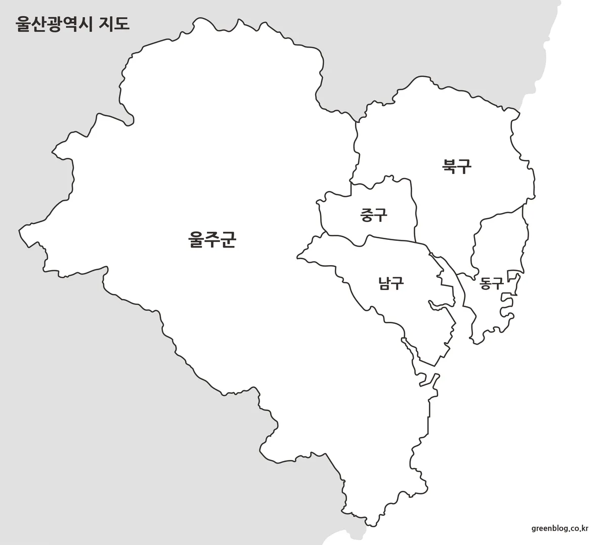 울산광역시 지도