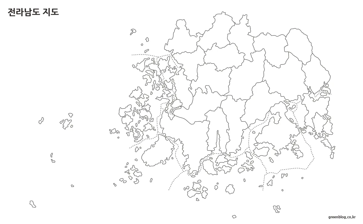 전라남도 지도