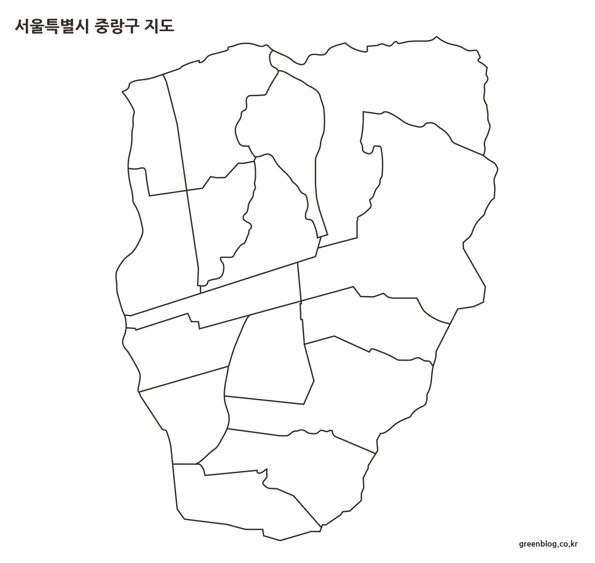 중랑구 지도