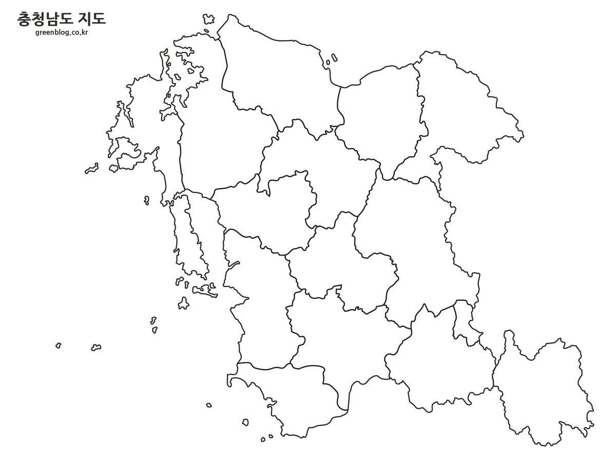 충청남도 지도