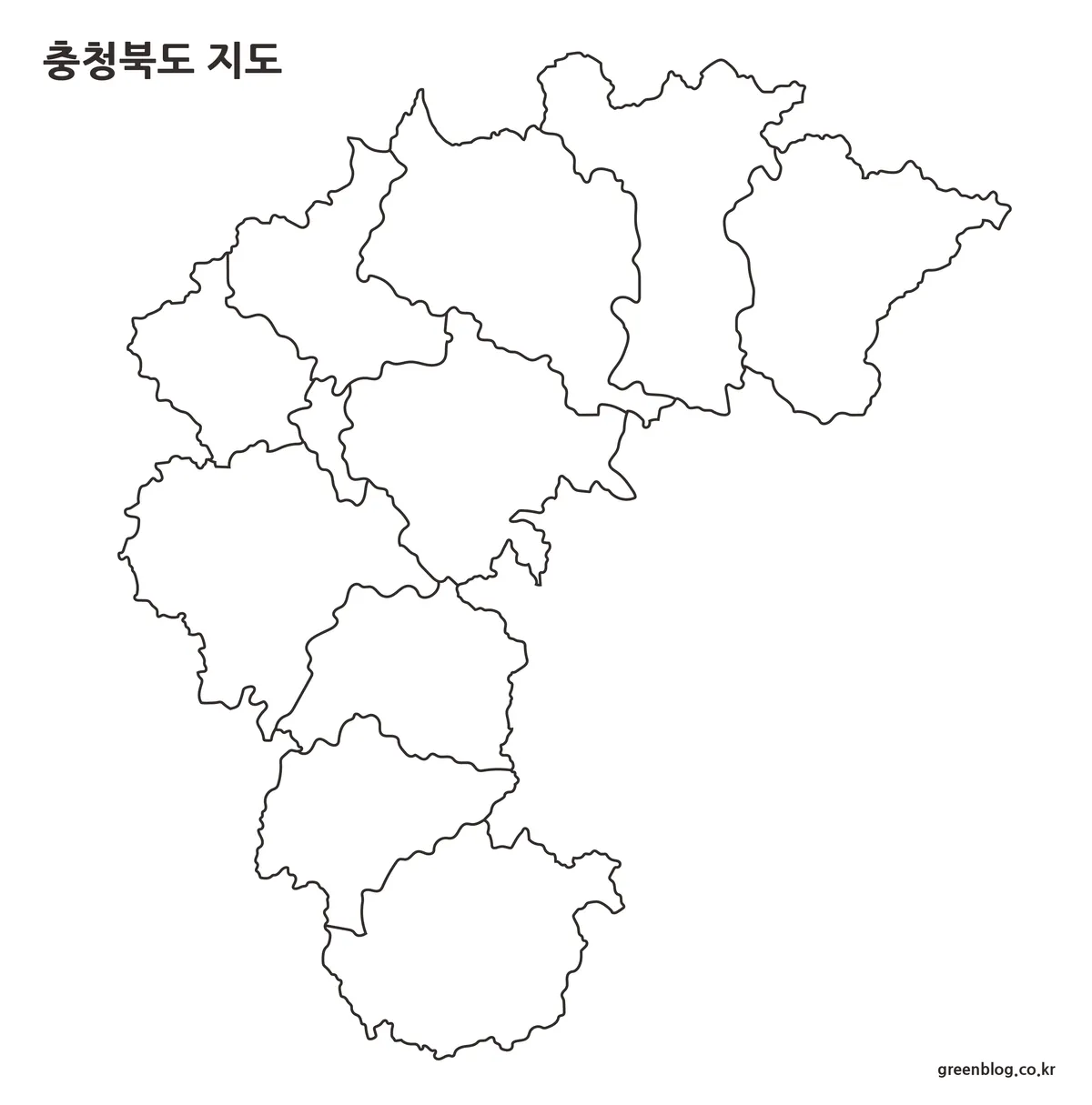 충청북도 지도