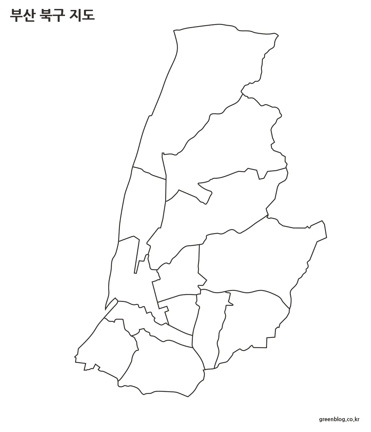 부산 북구 지도