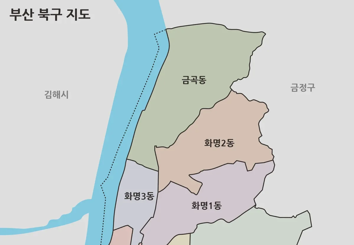 부산 북구 지도