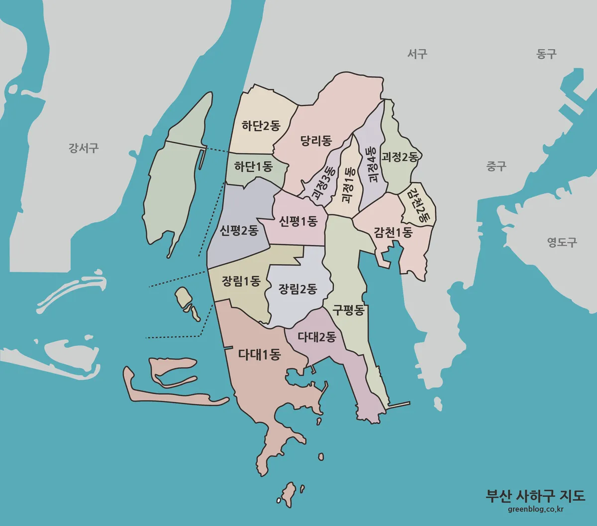 부산 사하구 지도
