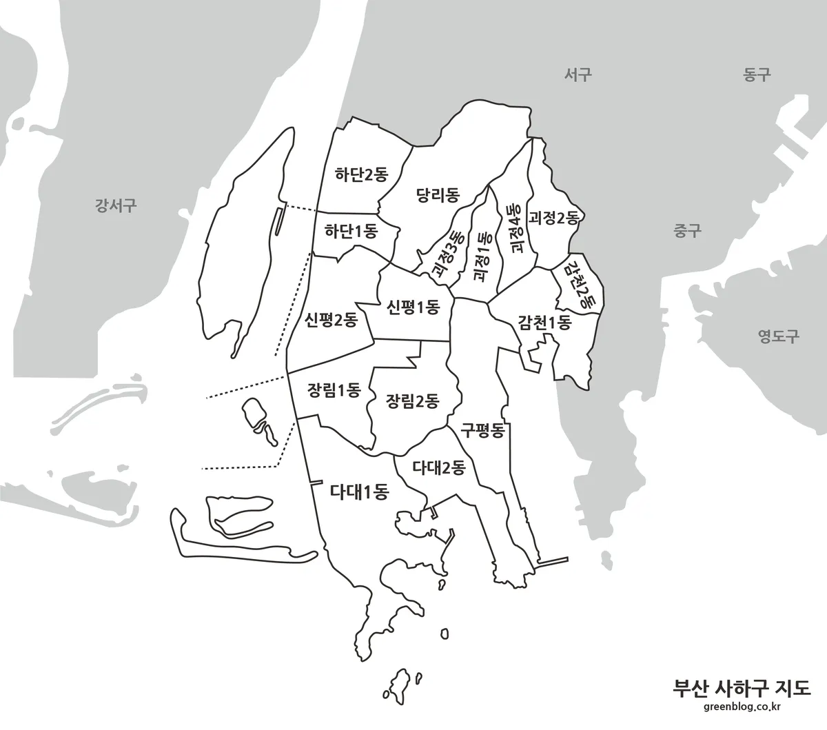 부산 사하구 지도