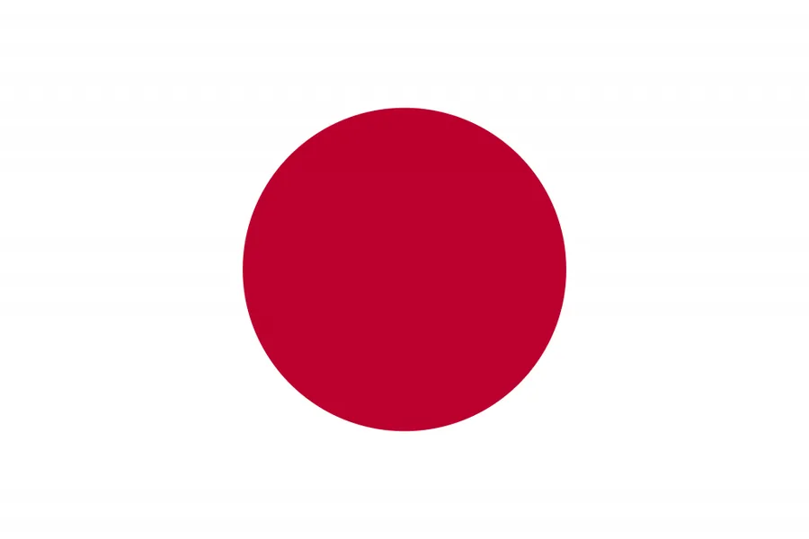 Japan map with national flag design