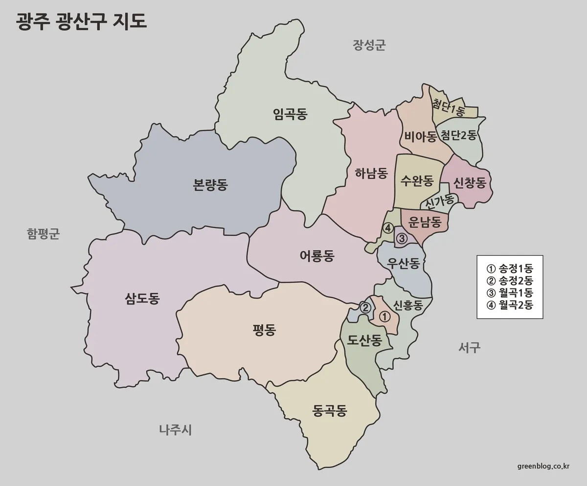 광주 광산구 지도 대표 이미지