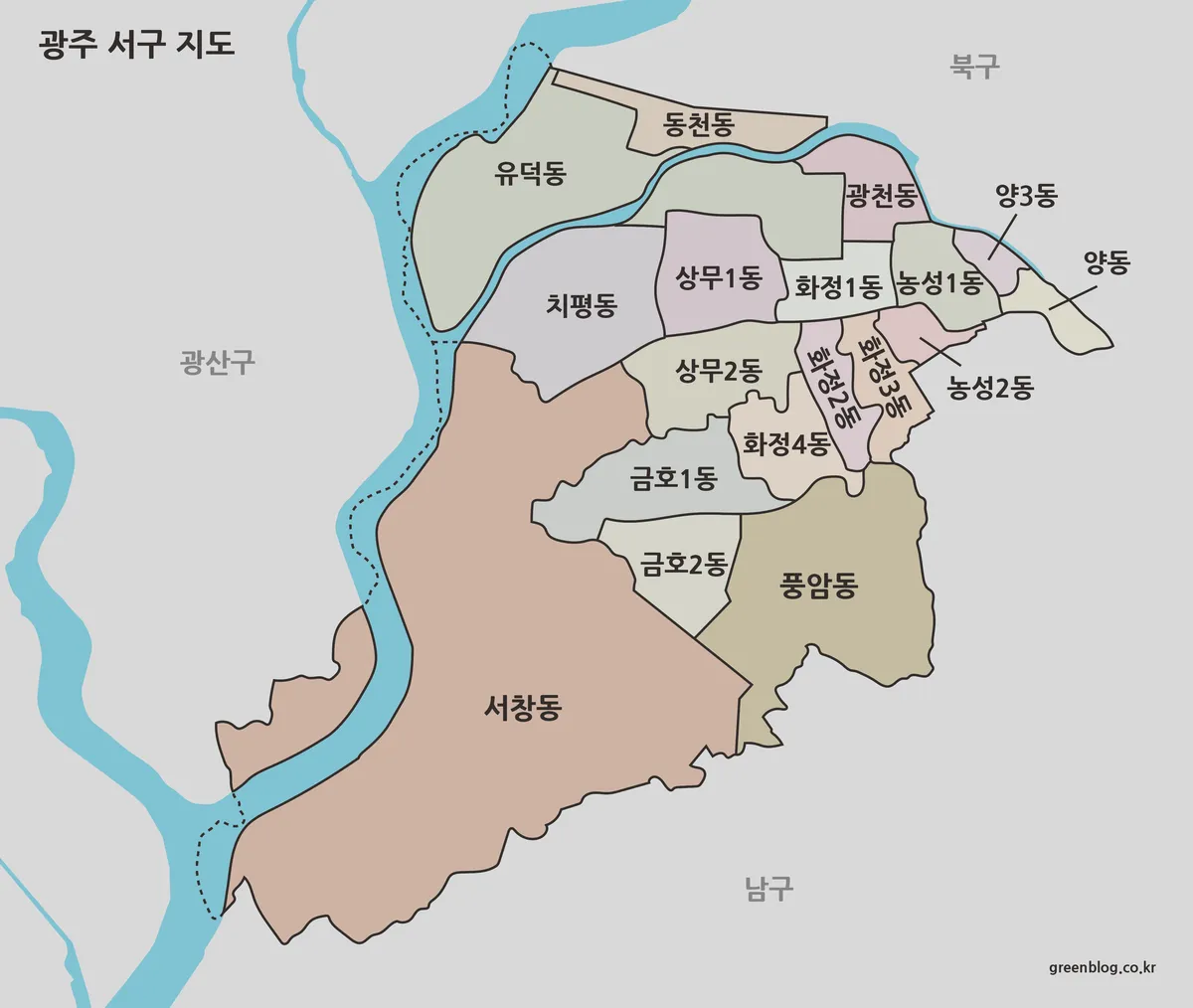 광주 서구 지도 대표 이미지