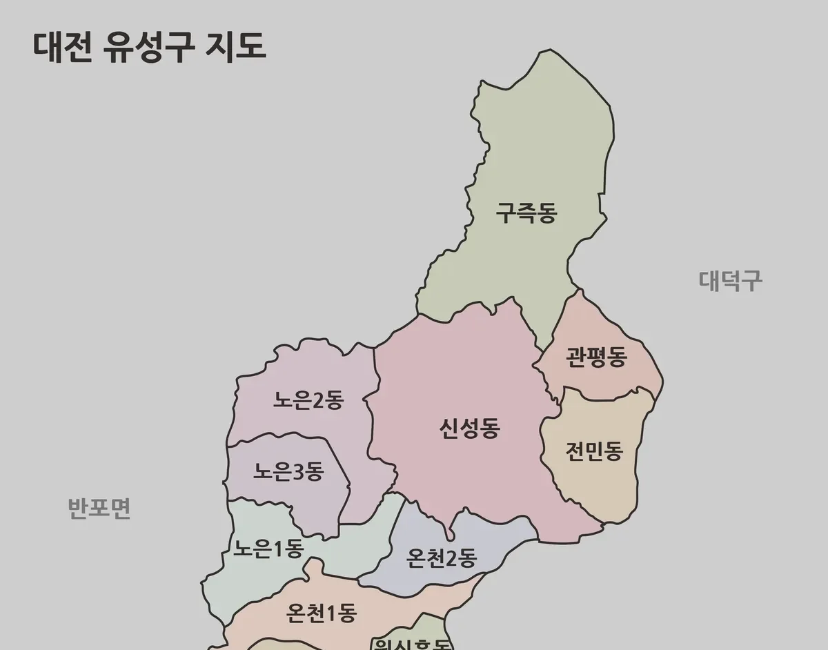 대전 유성구 지도 대표 이미지
