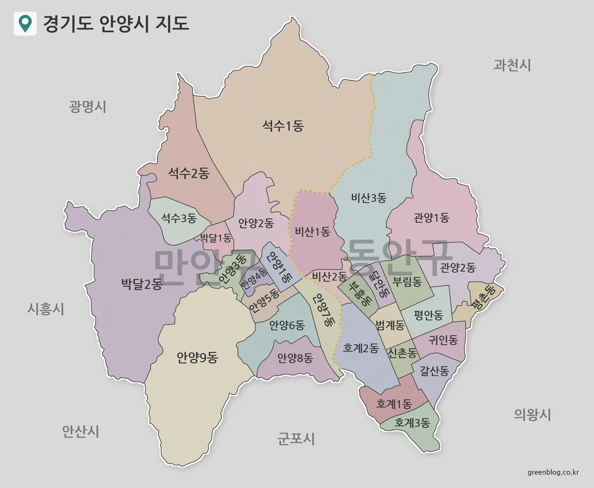 경기도 안양시 지도 대표 이미지