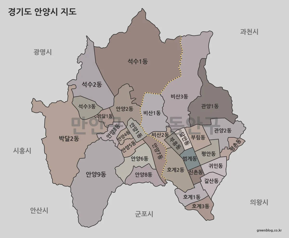 안양시 지도 대표 이미지