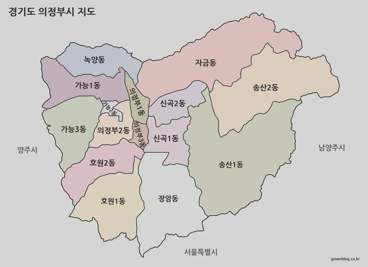 경기도 의정부시 지도 대표 이미지