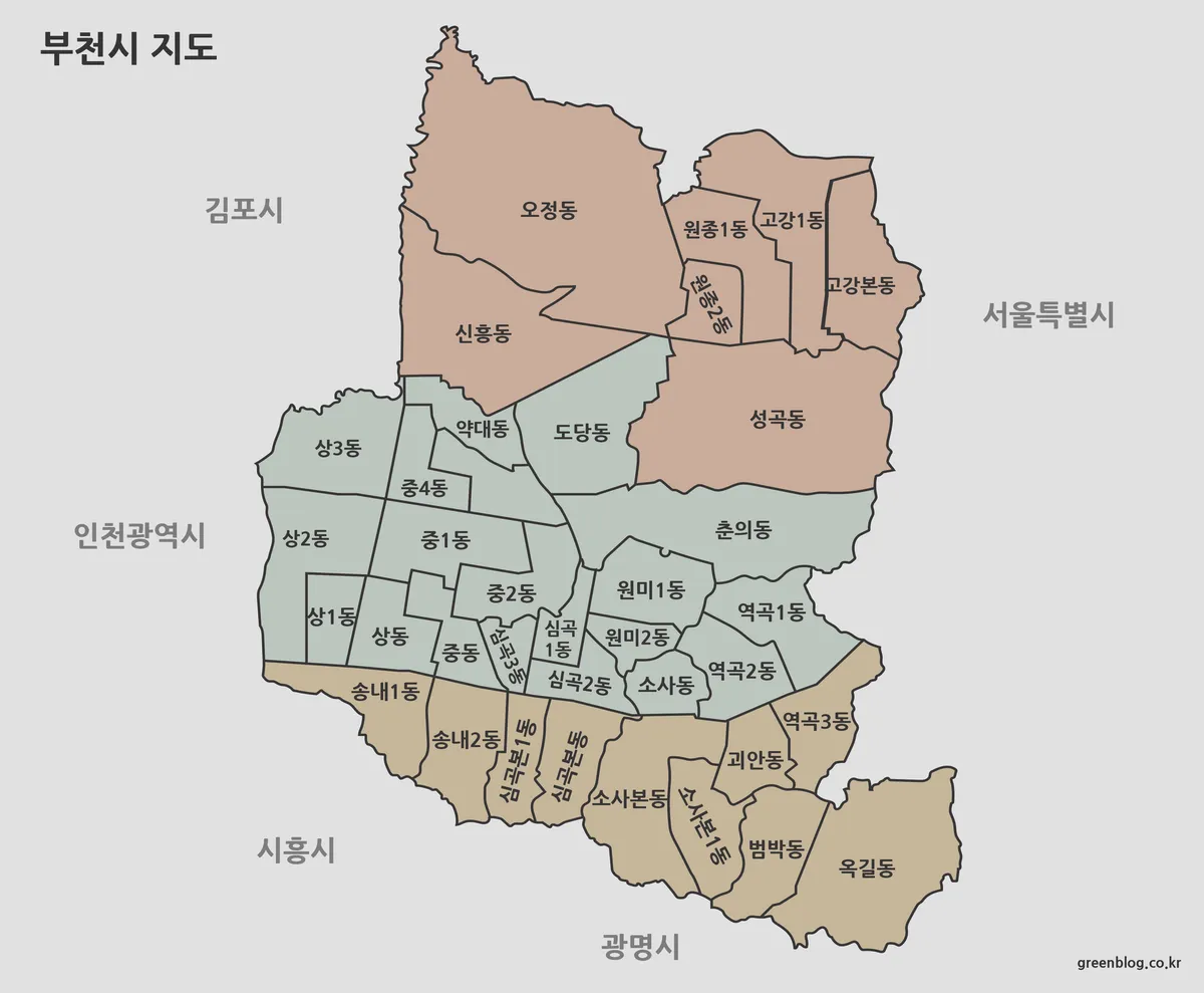 부천시 지도 대표 이미지