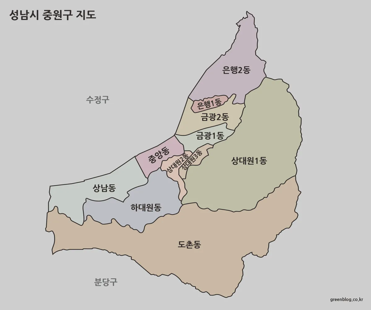 성남시 중원구 지도 대표 이미지