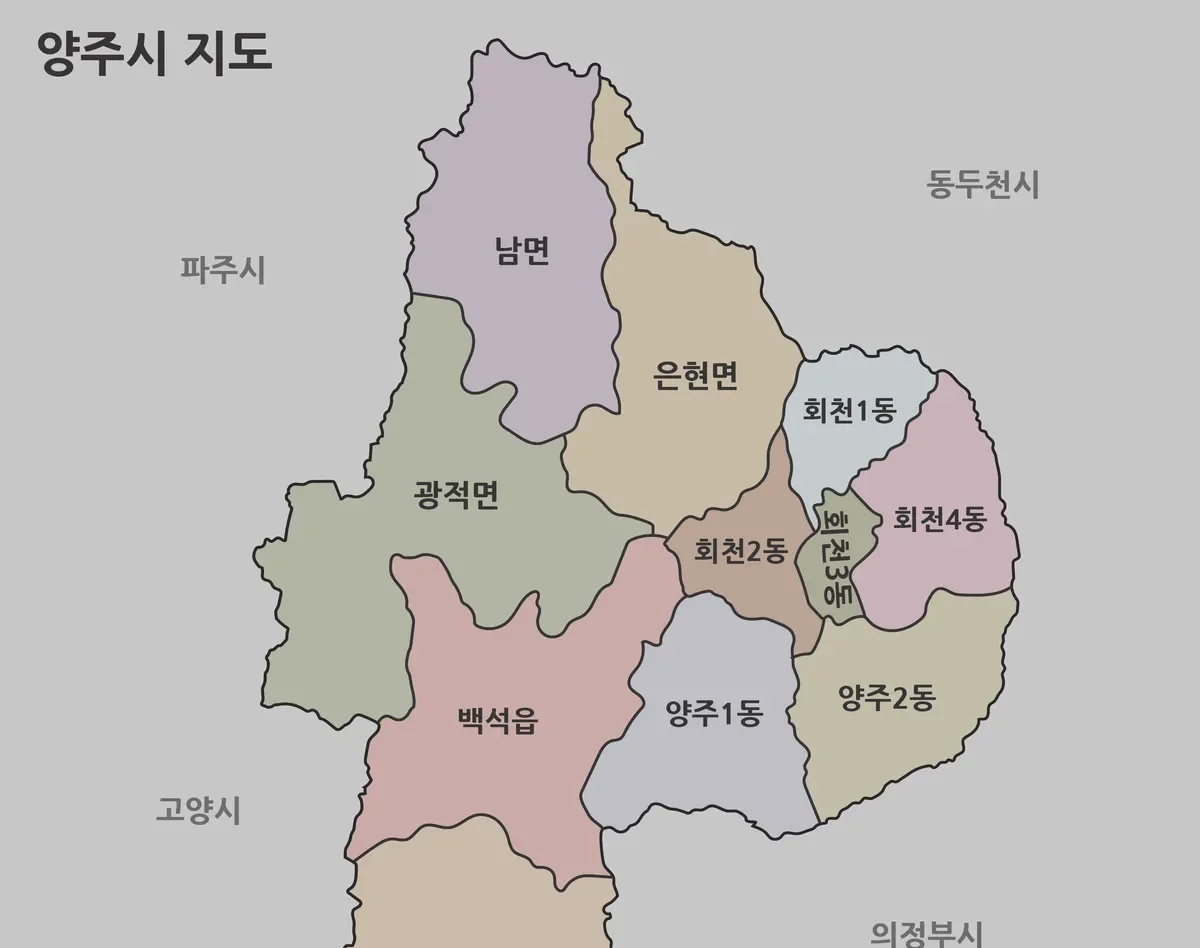 양주시 지도 대표 이미지