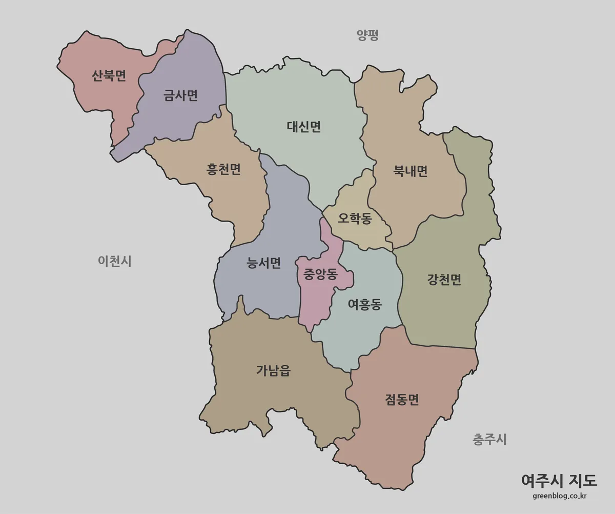 여주시 지도 대표 이미지