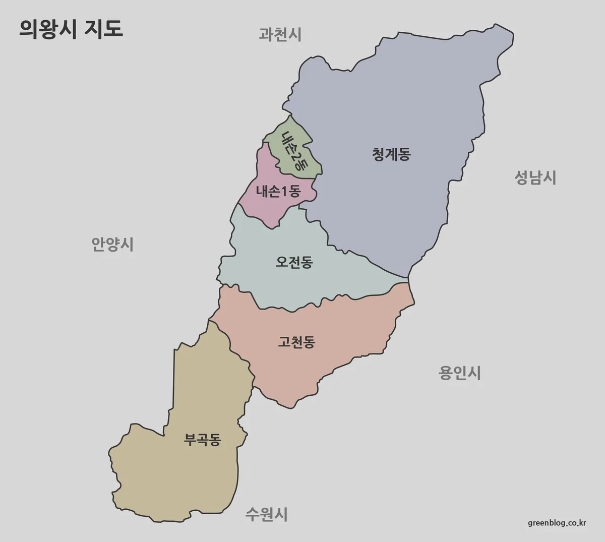 의왕시 지도 대표 이미지