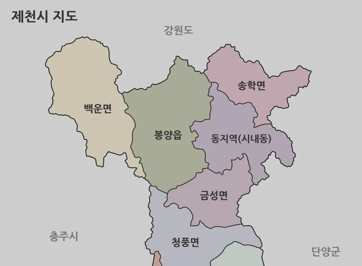 제천시 지도 대표 이미지