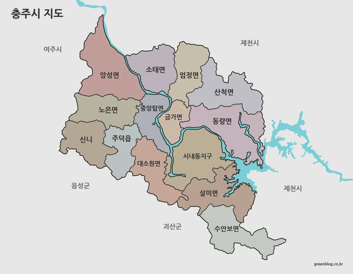 충주시 지도 대표 이미지